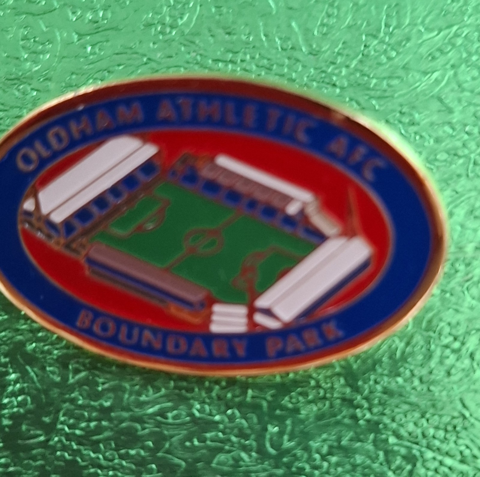 Oldham Athletic Boundary Park Badge Oval Shape Mint Condition for sale on Ebay