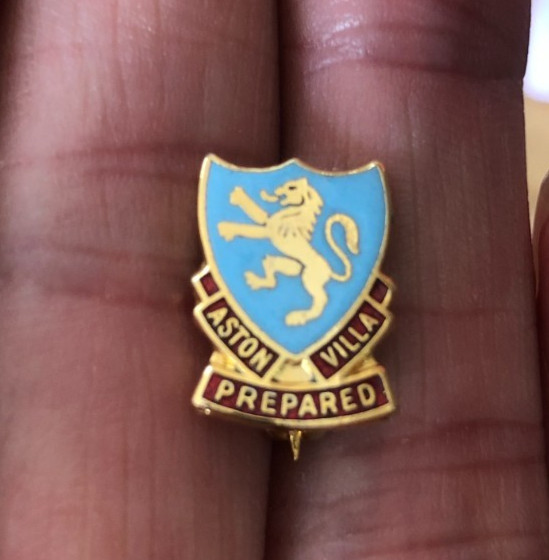 RARE OLD ASTON VILLA SMALL SHAPED SHIELD ENAMEL PIN BADGE for sale on Ebay