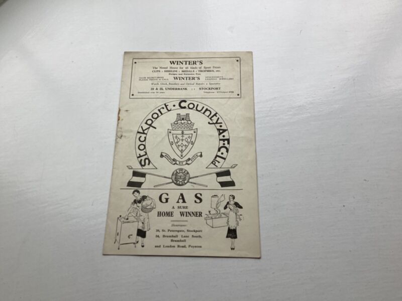 STOCKPORT COUNTY V NOTTINGHAM FOREST 1937/38 for sale on Ebay