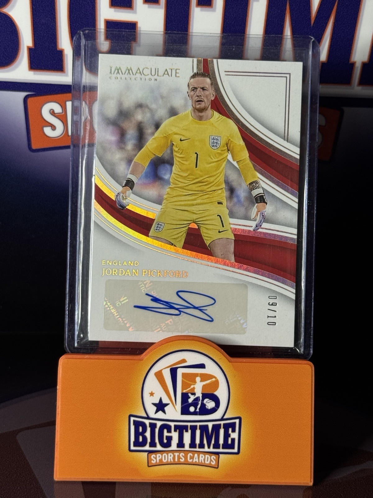 Jordan Pickford Everton 23/24 Panini Immaculate Splendid Signatures Gold /10🔥 for sale on Ebay