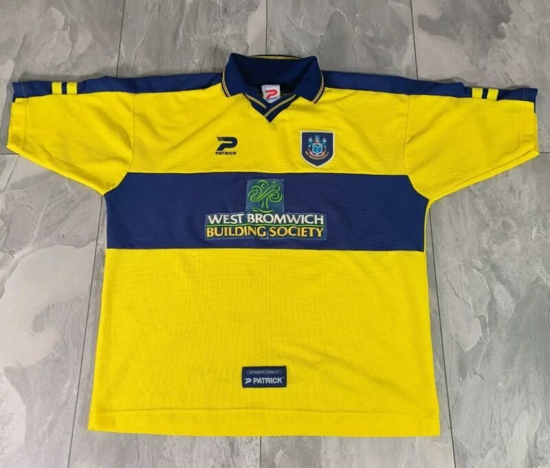 West Bromwich Albion Brom Patrick 1999 Away Football Shirt / Size XL / Yellow for sale on Ebay