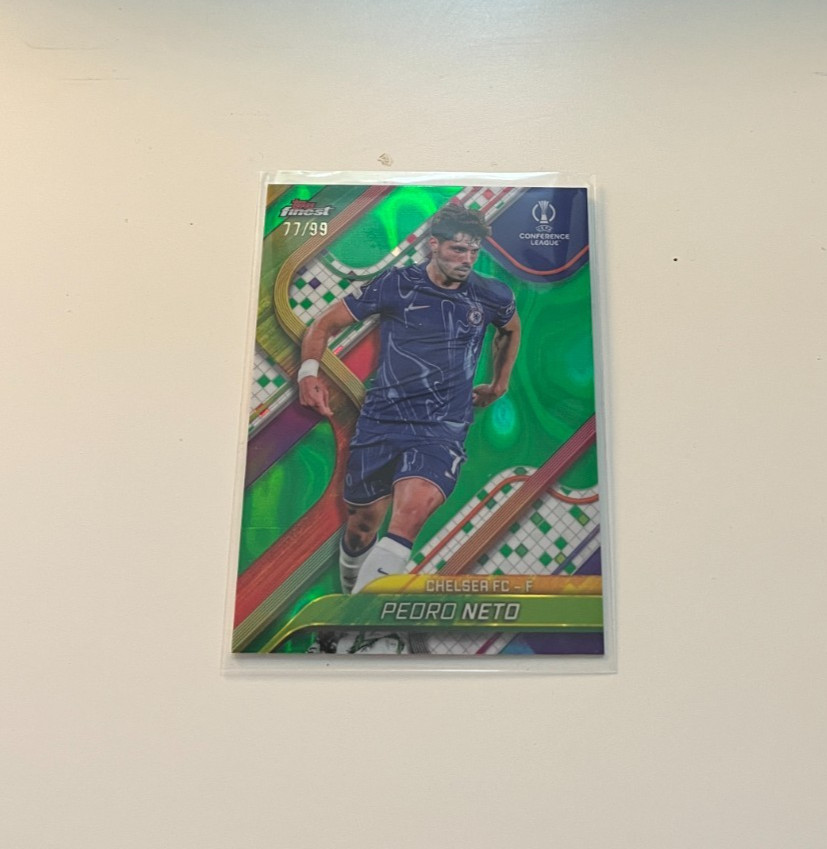 2024-25 Topps Finest UCC - Pedro NETO - Green Lava 77 /99 - Chelsea for sale on Ebay