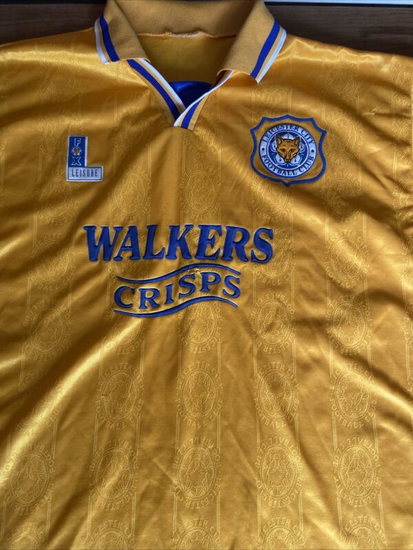 Vintage Leicester City FC 1994-96 Fox Leisure Away Football Shirt L/XL See Desc for sale on Ebay