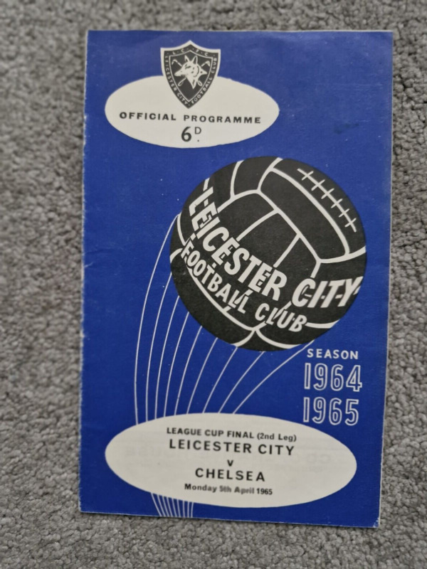 RARE PROGRAMME-LEICESTER CITY V CHELSEA- LEAGUE CUP FINAL 2ND LEG- APRIL 1965 for sale on Ebay
