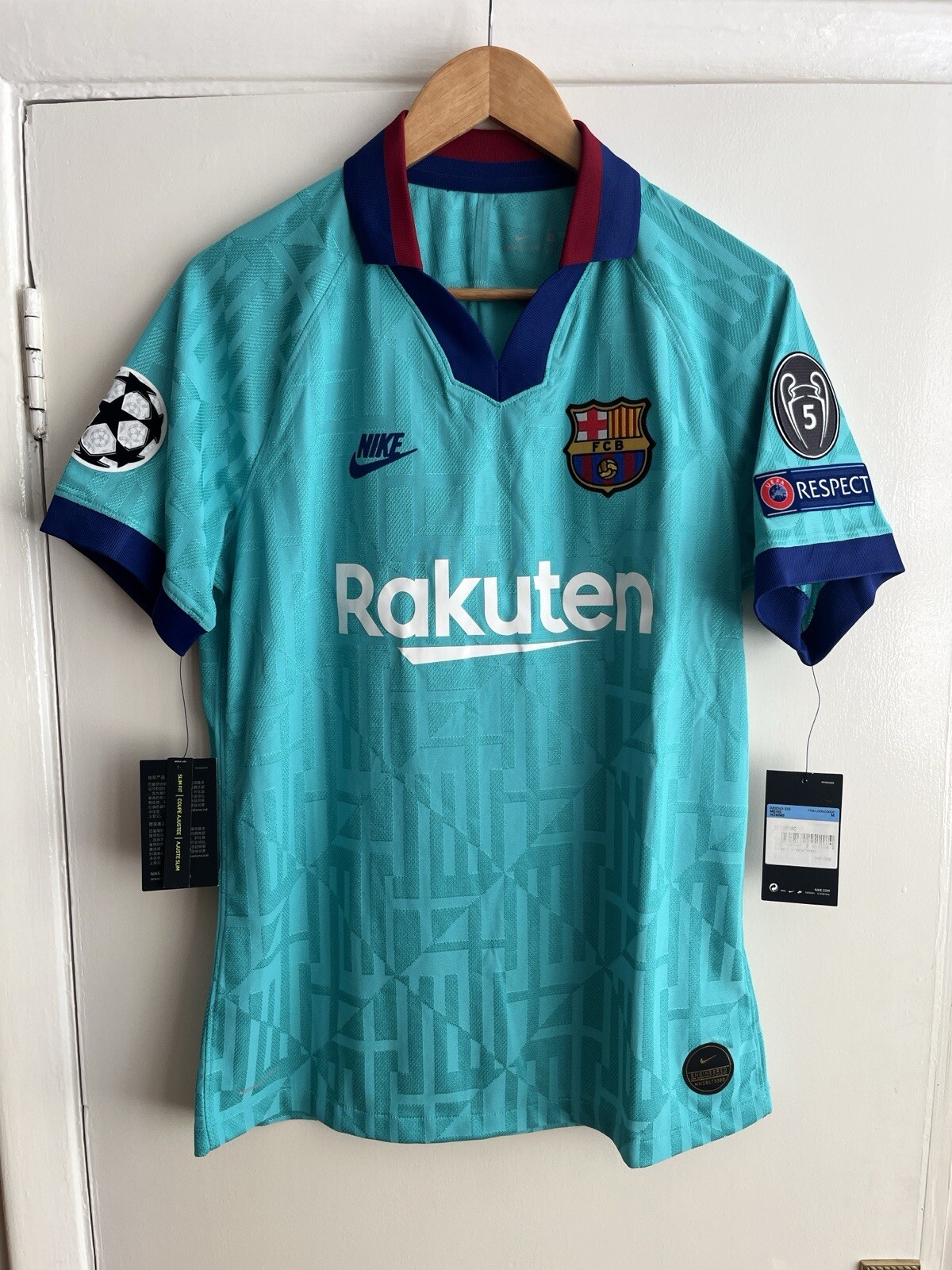 Nike Barcelona Vaporknit Blue CL Third Shirt 19/20 / Medium for sale on Ebay