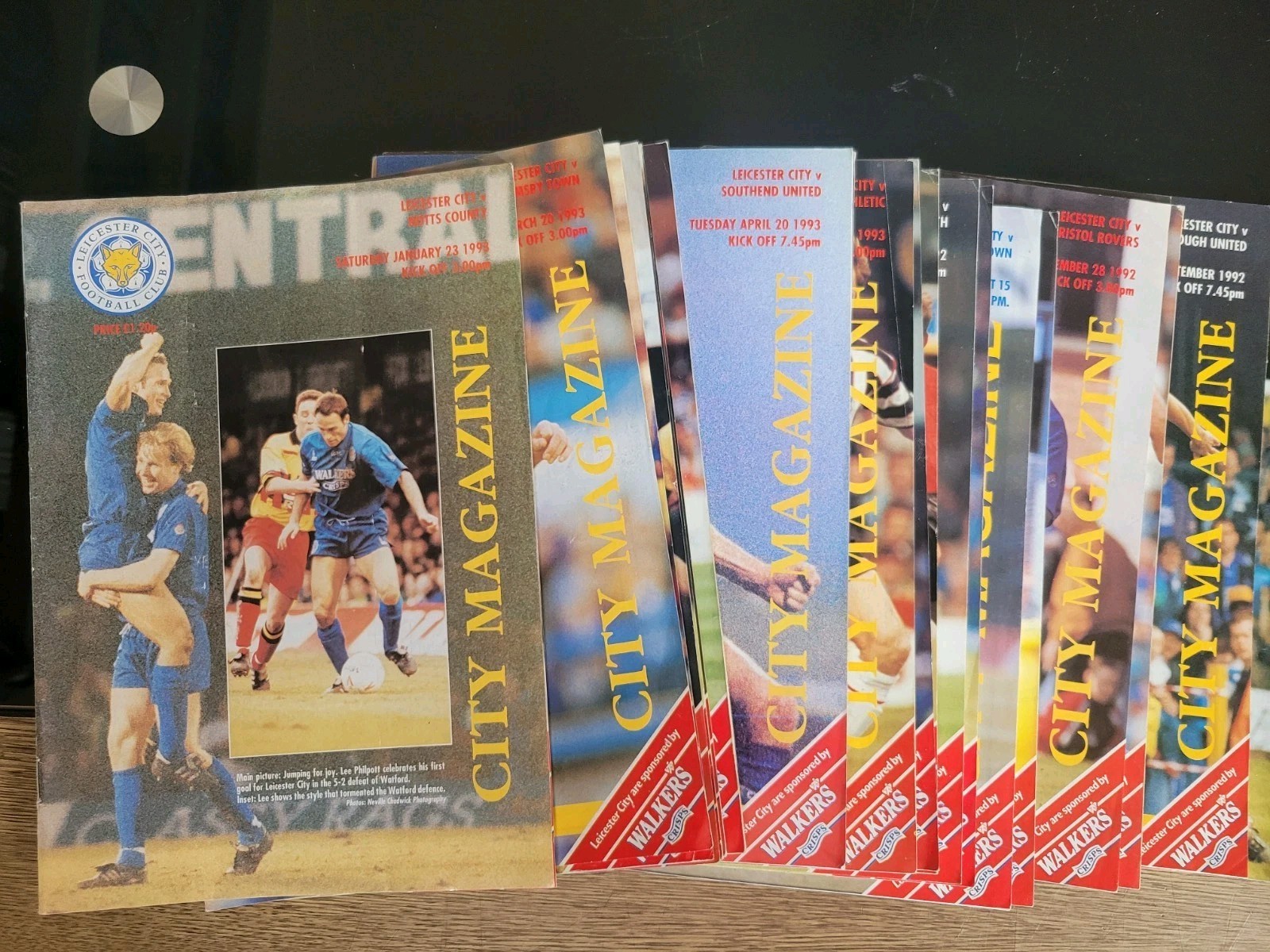 26 X Leicester City Home Programmes 1992-1993 League And Cup  for sale on Ebay