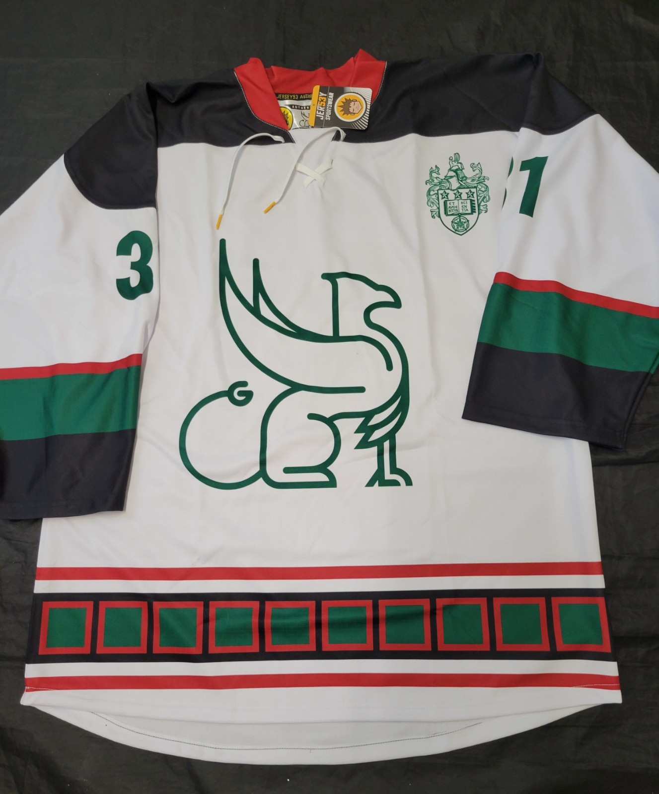 Leeds Gryphons Ice Hockey Jersey Size XL Jer53y Custom Sports for sale on Ebay