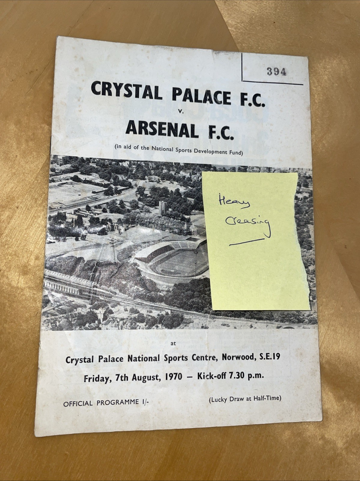 Crystal Palace Handbooks And Programmes for sale on Ebay