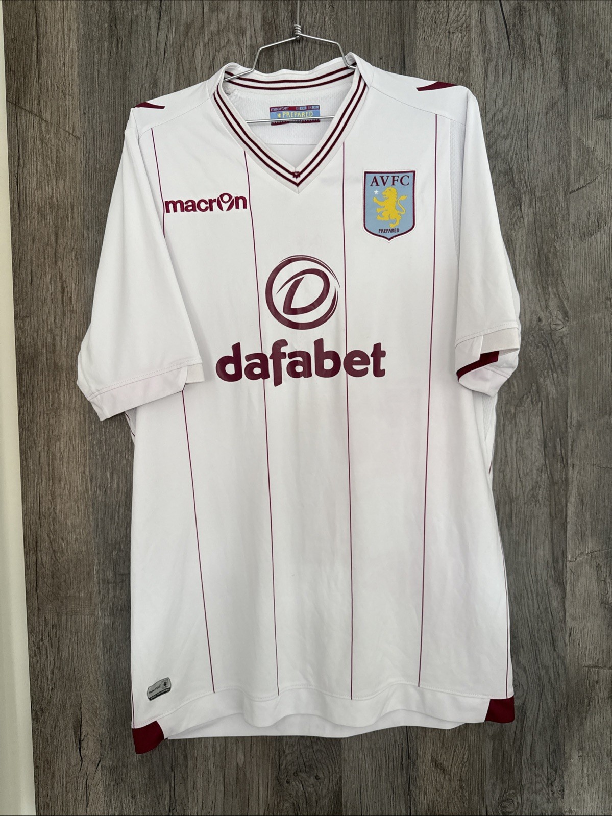 Aston Villa 2014-15 Away Shirt Macron Dafabet Size XL for sale on Ebay