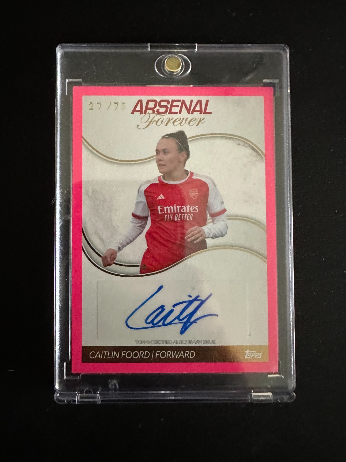 2023-24 ARSENAL FOREVER CAITLIN FOORD AUTO SOCCER ARSENAL WOMENS 27/75 for sale on Ebay