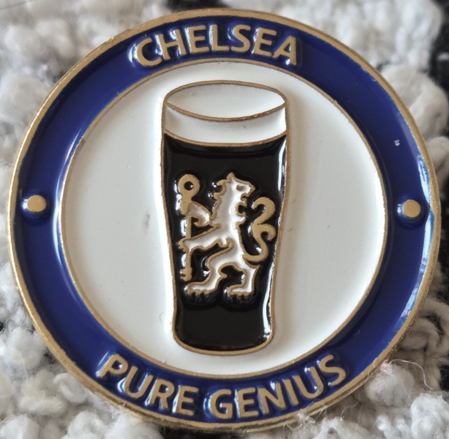 Chelsea FC Badge -  CHELSEA PURE GENIUS BADGE  for sale on Ebay