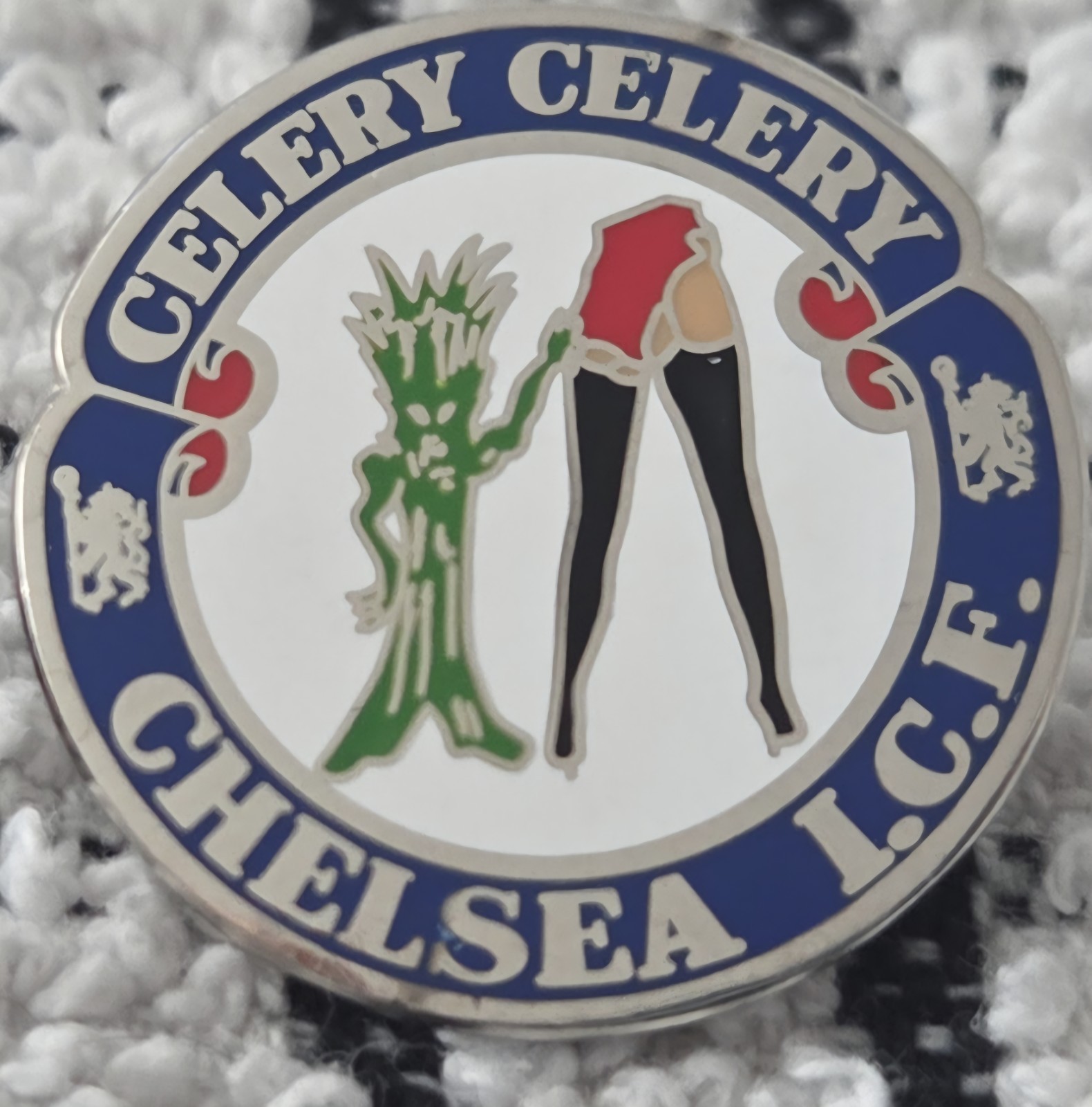 Chelsea FC Badge -  CHELSEA CELERY CELERY INTER CELERY FIRM BADGE  for sale on Ebay