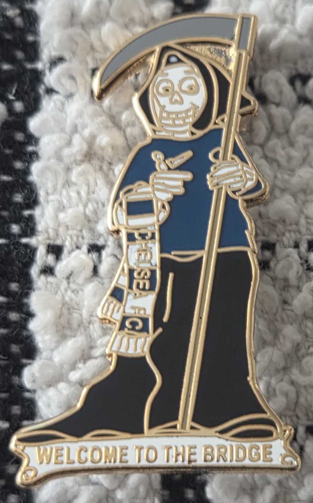 Chelsea FC Badge -  CHELSEA WELCOME TO THE BRIDGE HOOLIGAN BADGE  for sale on Ebay