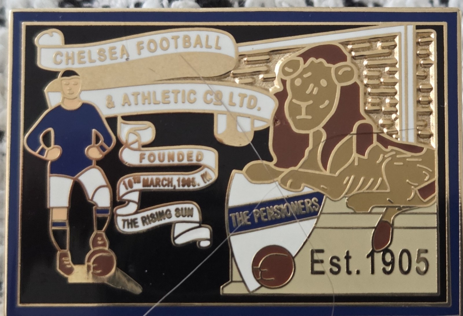 Chelsea FC Badge - CHELSEA FOUNDED 1905 BADGE - EXCELLENT DETAIL  for sale on Ebay