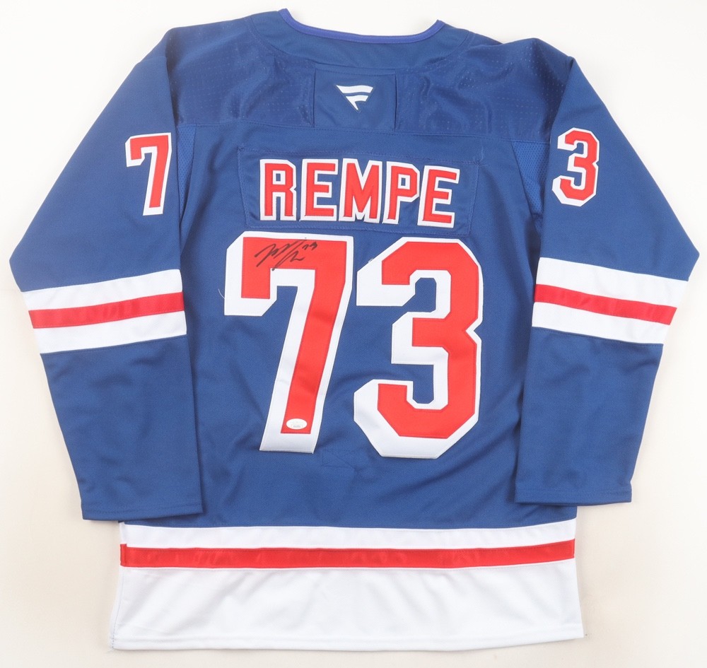 Matt Rempe Signed NHL New York Rangers Authentic Fanatics Jersey(JSA) for sale on Ebay