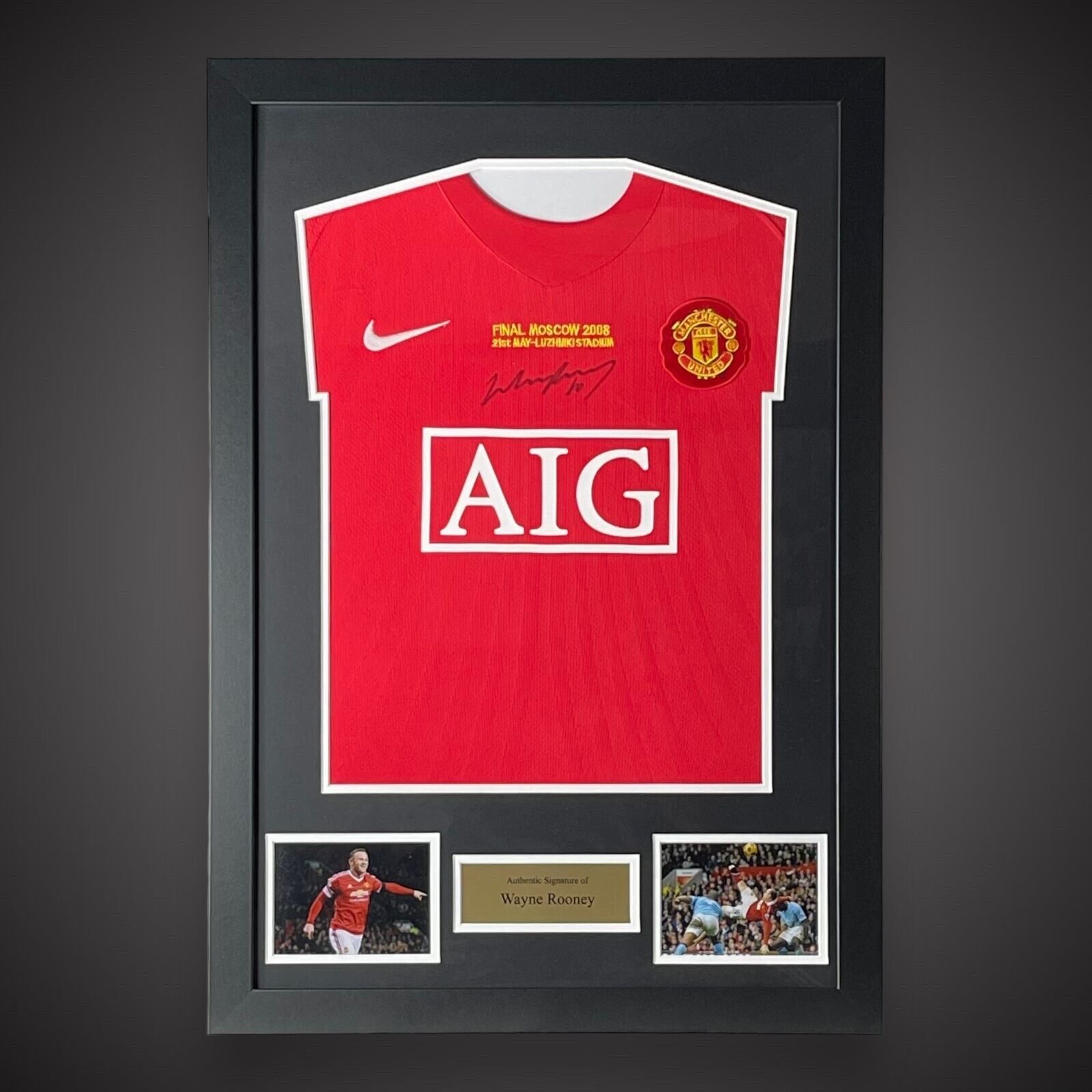 Manchester United Hand Signed And Framed Wayne Rooney Football Shirt £125 for sale on Ebay