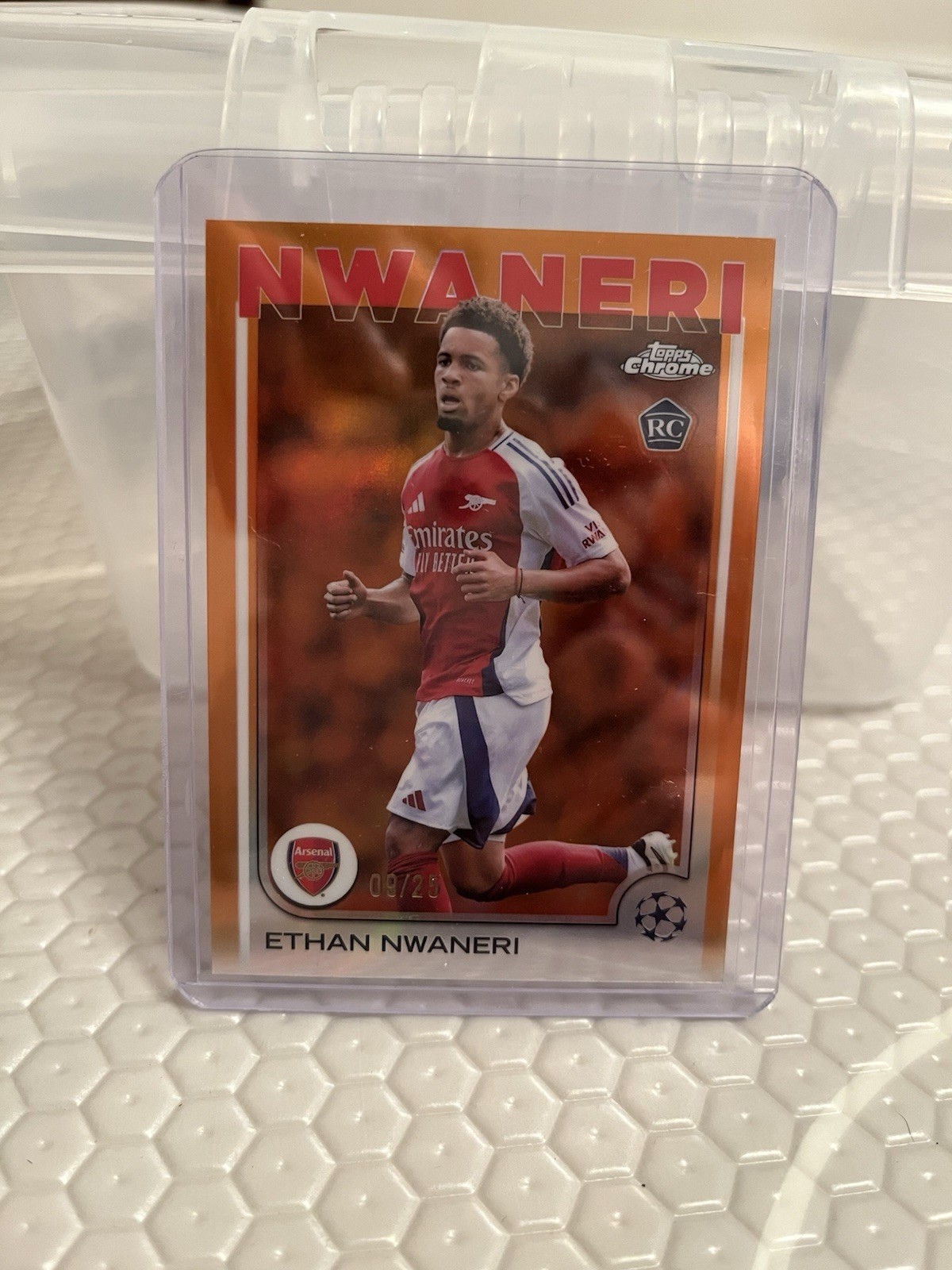 Topps Chrome 2024/25 Ethan Nwaneri Arsenal Rookie /25 for sale on Ebay
