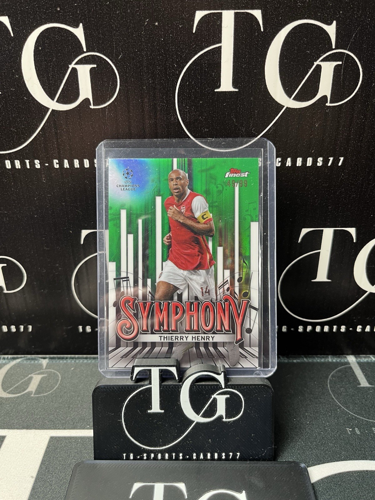 2024/25 Topps Finest Green Symphony /99 Thierry Henry Arsenal FC for sale on Ebay