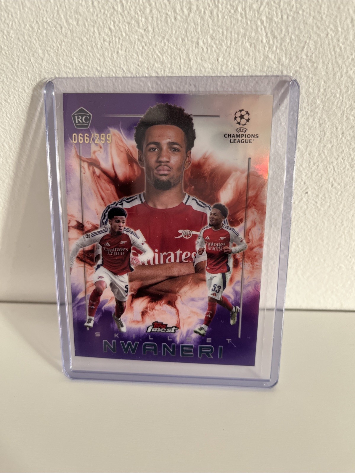 Topps Finest 2024 Ethan Nwaneri Arsenal Rookie Skillset /299 for sale on Ebay