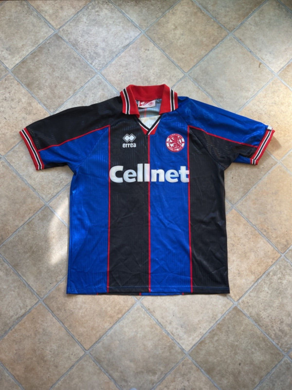 MIDDLESBROUGH FOOTBALL CLUB AWAY SHIRT 95/96 CELLNET LARGE for sale on Ebay