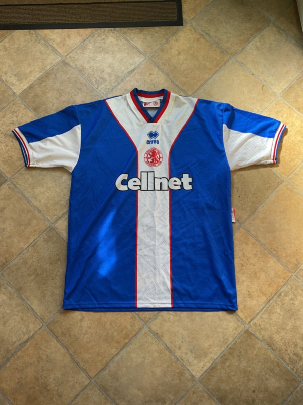 MIDDLESBROUGH FOOTBALL CLUB AWAY SHIRT 97/98 CELLNET XXL for sale on Ebay