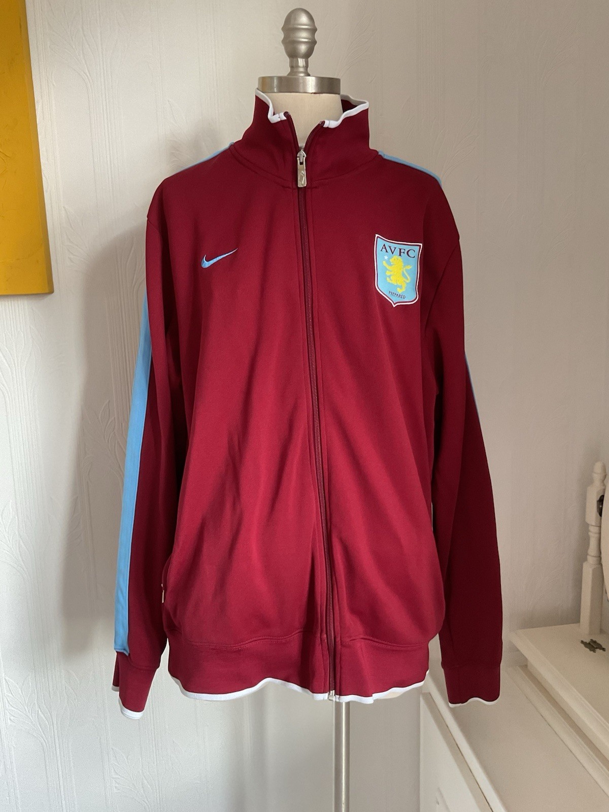 Aston Villa Nike Track Jacket Size XL Claret and Blue Rare for sale on Ebay