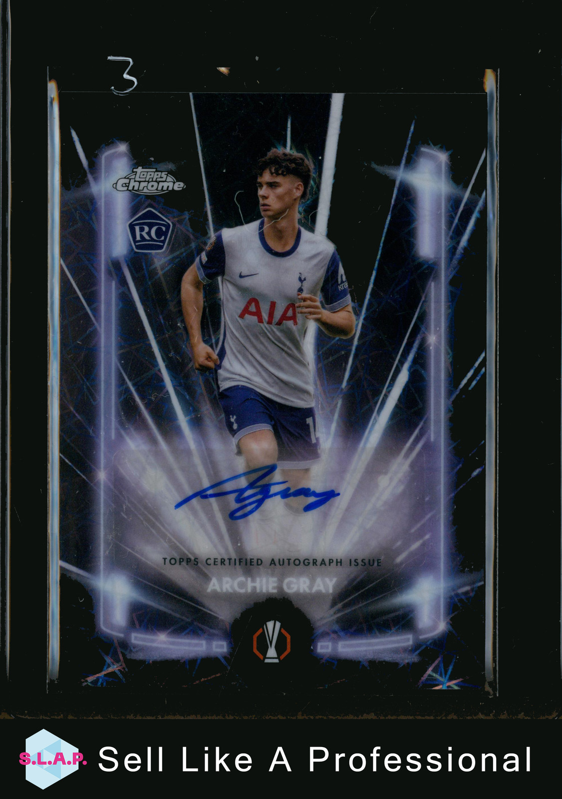ARCHIE GRAY ROOKIE BLCK LAZER AUTO TOPPS - 2025 UCC CHROME TOTTENHAM HOTSPURS EN for sale on Ebay