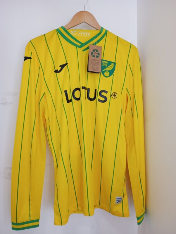 Yellow/Green Long Sleeve Norwich City Football Shirt L NWT 2022-2023 Joma for sale on Ebay