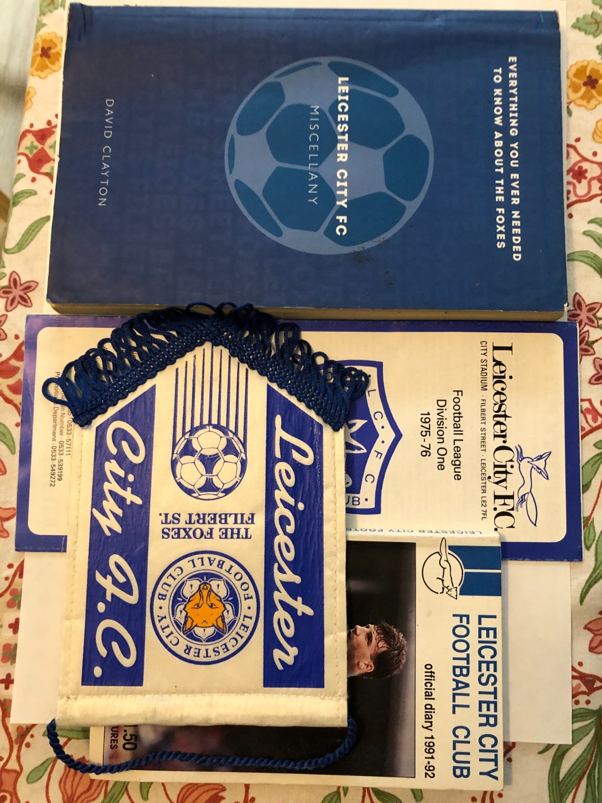 BUNDLE OF LEICESTER CITY ITEMS DIARY PENANT FIXTURE LIST QUIZ BOOK for sale on Ebay
