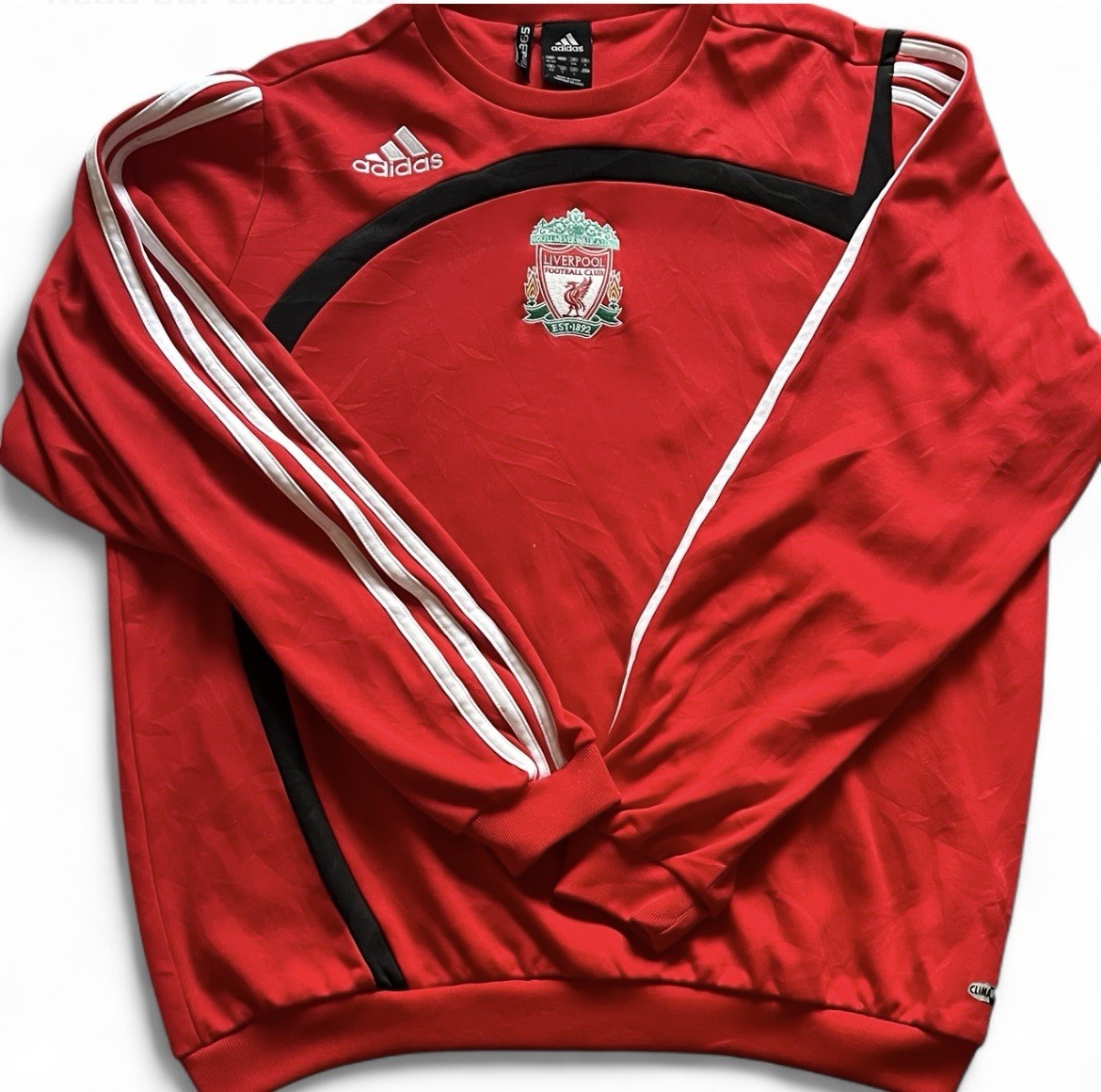 LIVERPOOL ENGLAND 2007/2008 FOOTBALL SWEAT TOP ADIDAS SIZE M  ADULT for sale on Ebay