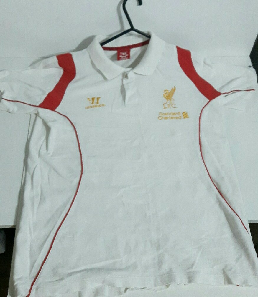Boys old Liverpool football shirt size LB ( app 12-13 yrs ) warrior eur 158 for sale on Ebay