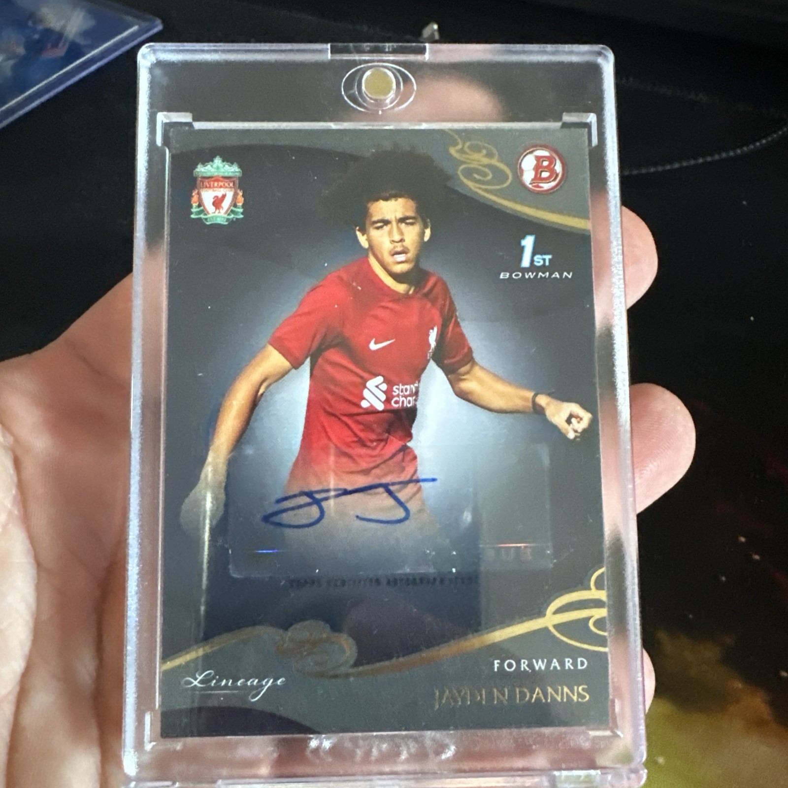 2022-23 Topps Liverpool FC Lineage Jayden Danns Auto Bowman RC Base 4/10 for sale on Ebay