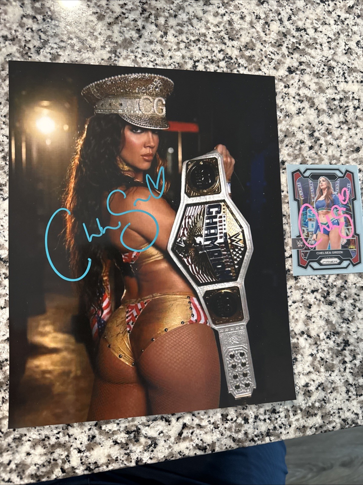 Chelsea Green Signed 8x10 Photo And Signed Card Wwe Diva for sale on Ebay