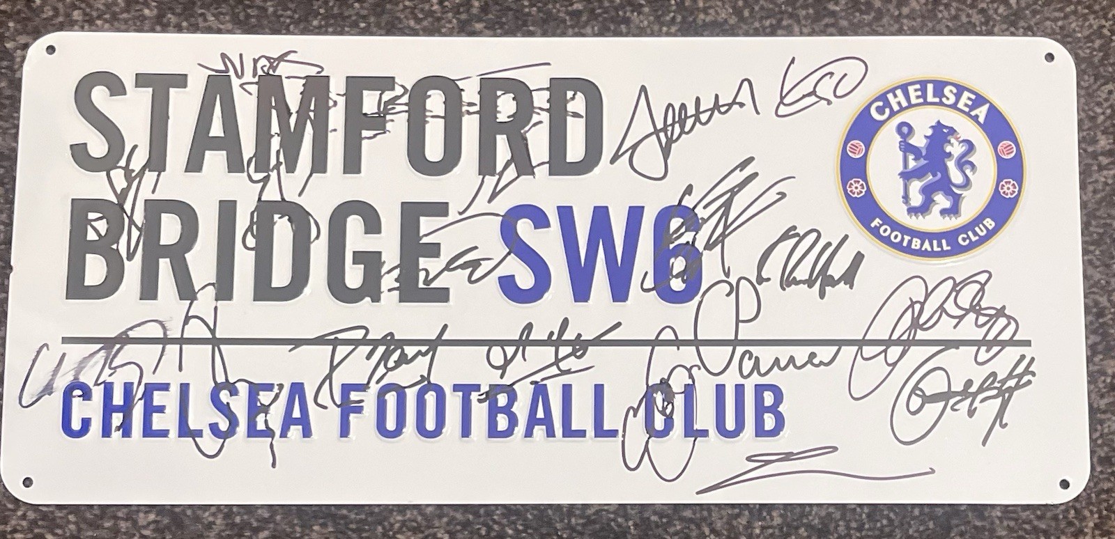 Chelsea Squad Signed Street Sign By 2024/25 Squad  wCOA for sale on Ebay