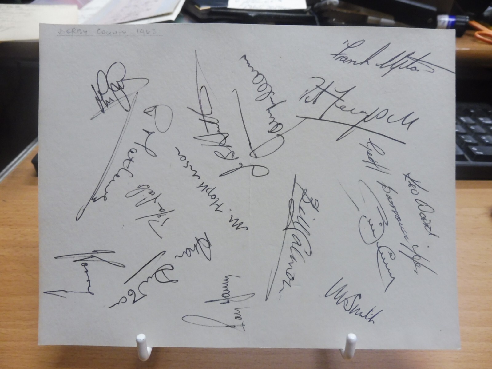 Derby County F.C. 1963 - Signed by 16 for sale on Ebay