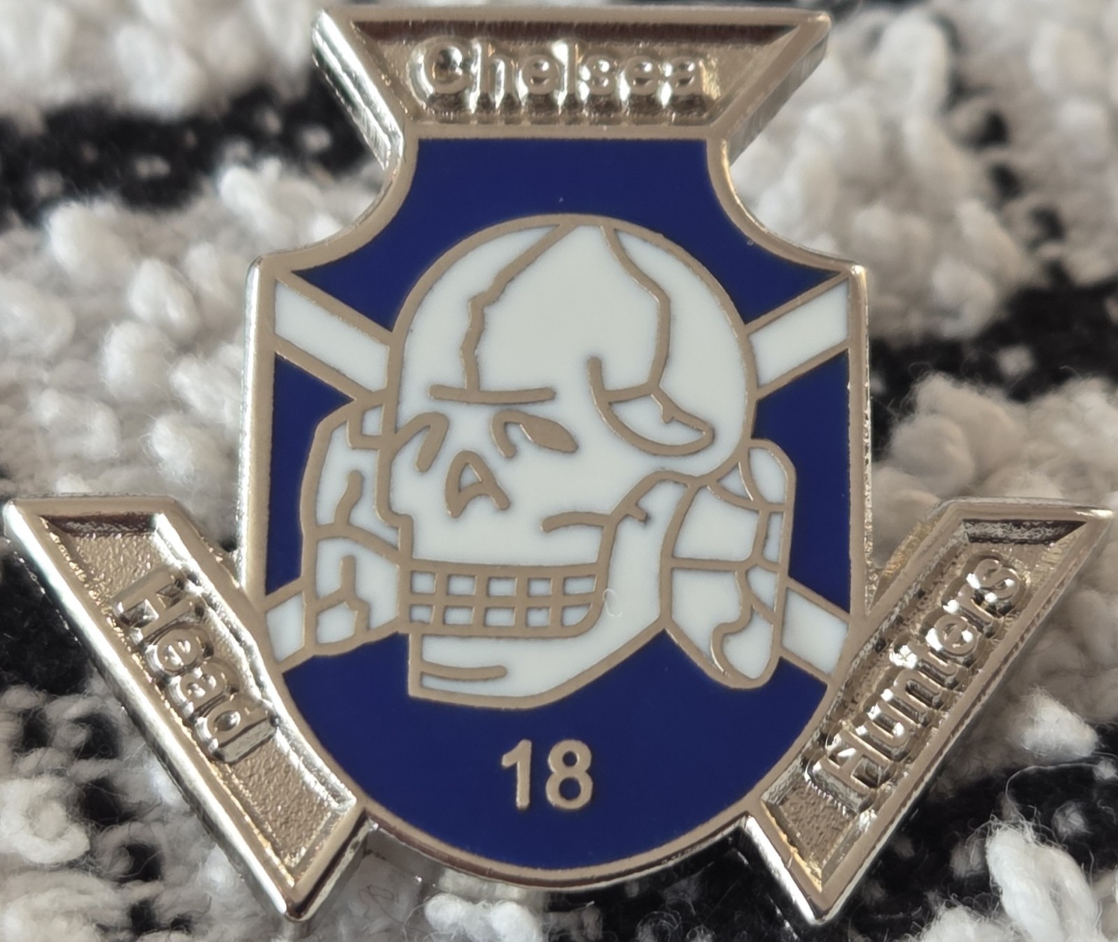 Chelsea FC Badge - CHELSEA HEADHUNTERS BADGE  for sale on Ebay