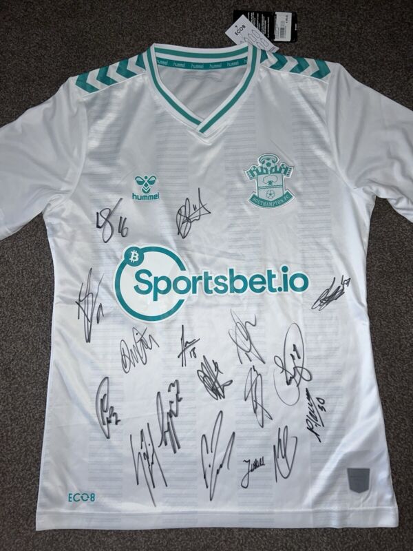 SIGNED SOUTHAMPTON FC SHIRT 2023/2024 PROMOTION PREMIER LEAGUE for sale on Ebay