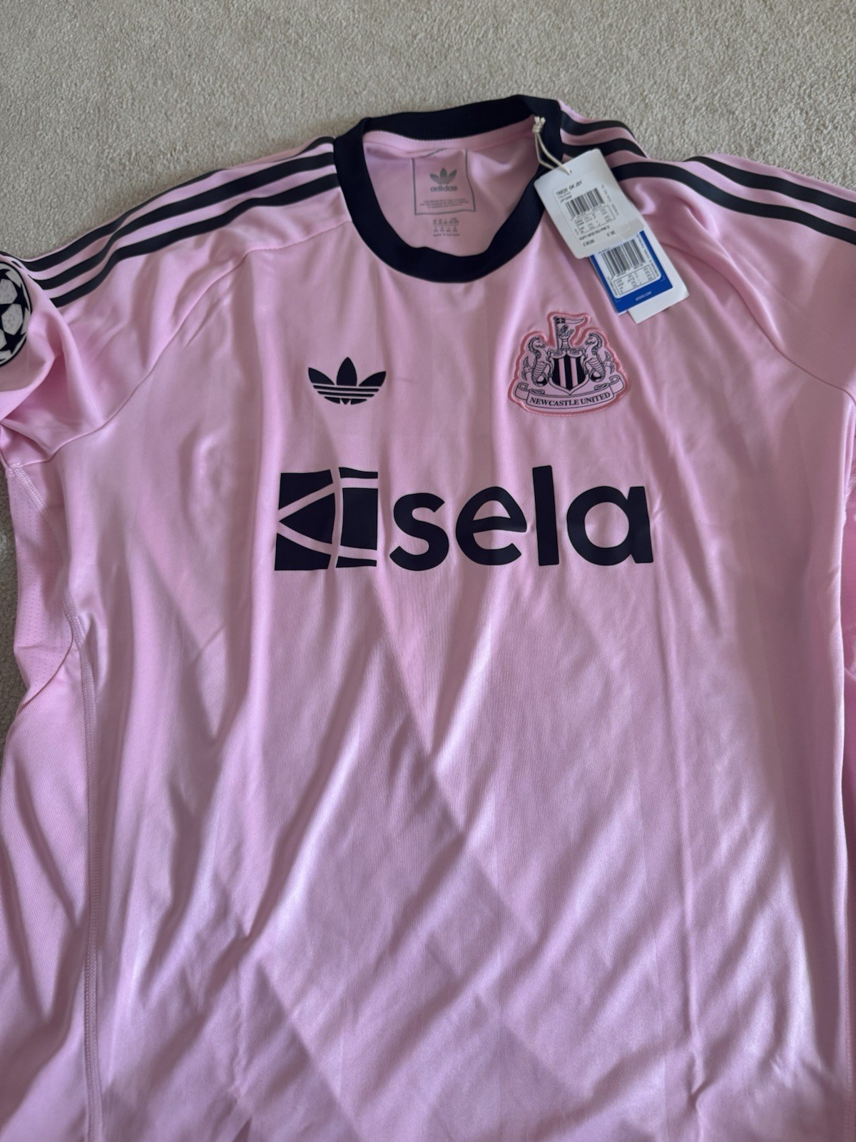 Newcastle United Top Adidas Originals 25/26 Authentic Pink Keeper Nufc XXL for sale on Ebay