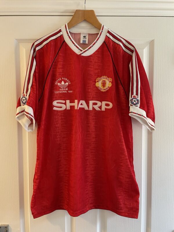 Match Worn Manchester United  Bryan Robson Signed Testimonial Shirt 1990 Robbo for sale on Ebay