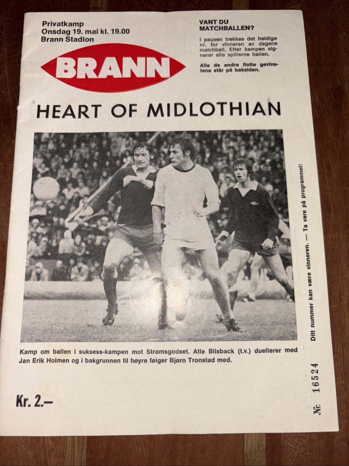 Brann SK (Norway) v. Hearts FC Friendly Match Programme: 19.05.1976 for sale on Ebay