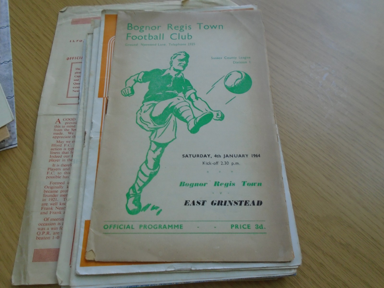 BOGNOR REGIS TOWN V EAST GRINSTEAD 1963-4 for sale on Ebay