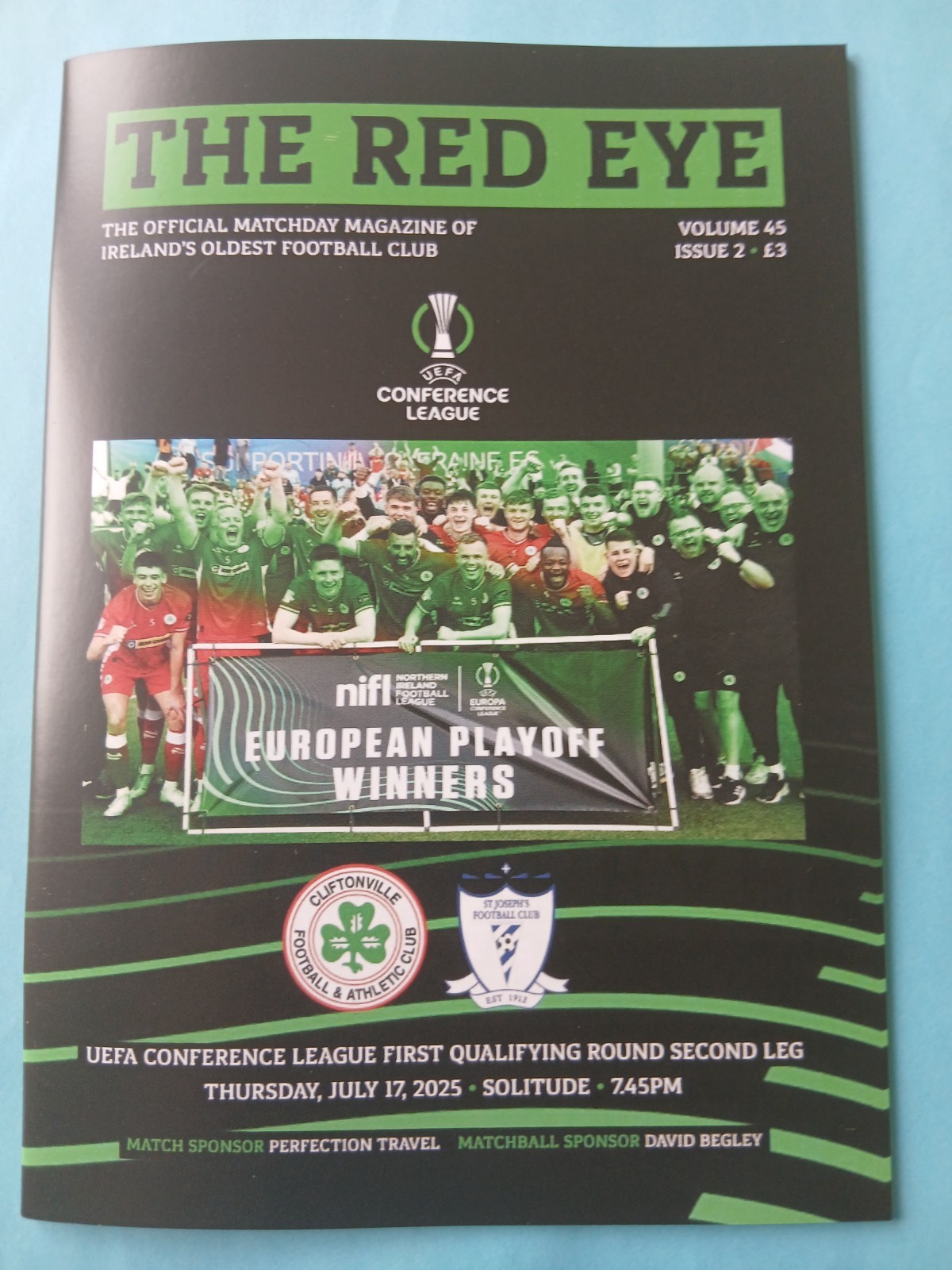 2025/6 Cliftonville v St Joseph's (Gibraltar) UEFA Conference League Vol 45 No 2 for sale on Ebay