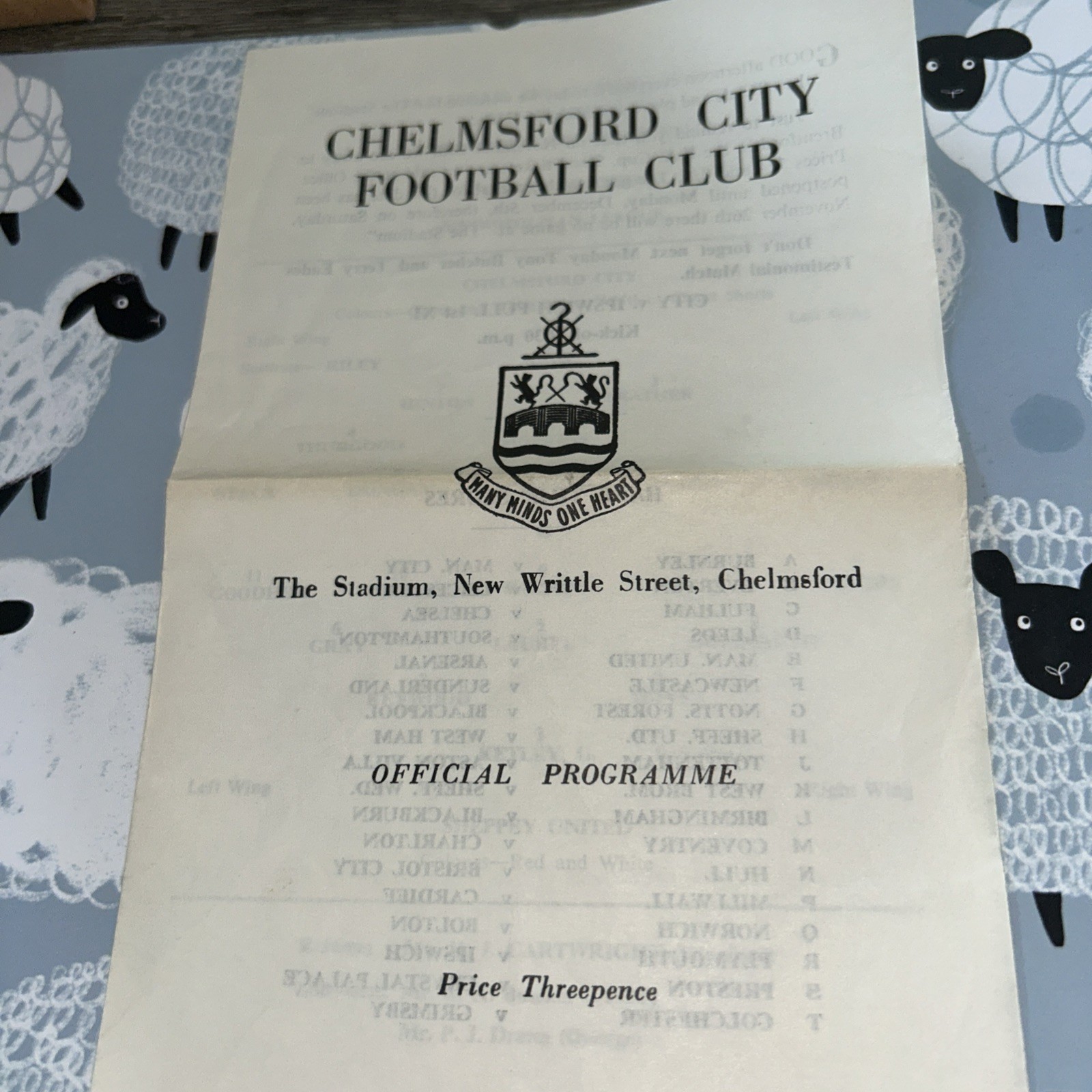 Chelmsford Res V Sheppey Utd Metropolitan League 29/10/1966 for sale on Ebay