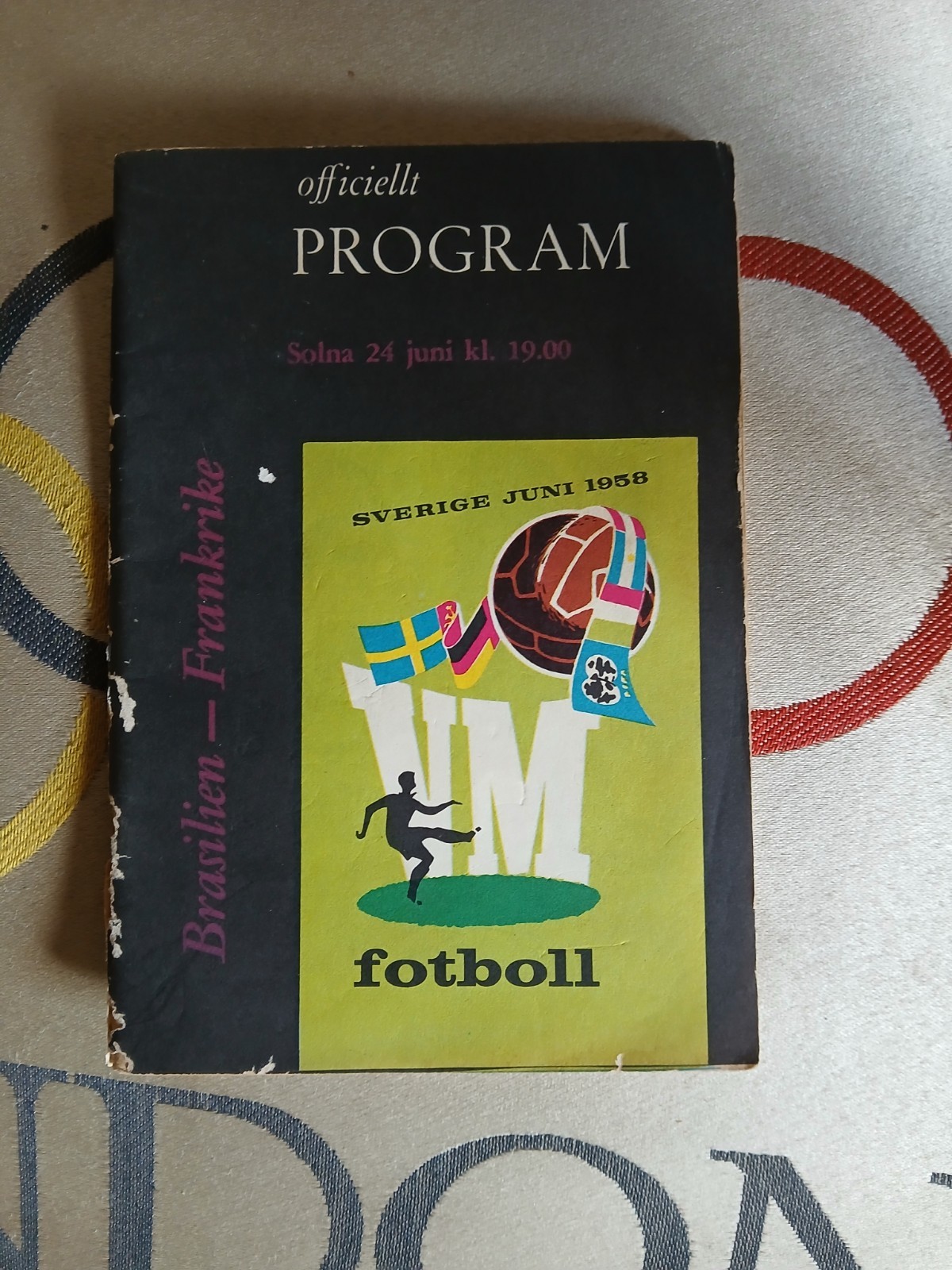 Brazil V France Semi Final 1958 Programme Pele Hattrick Rare Cheapest On Ebay  for sale on Ebay