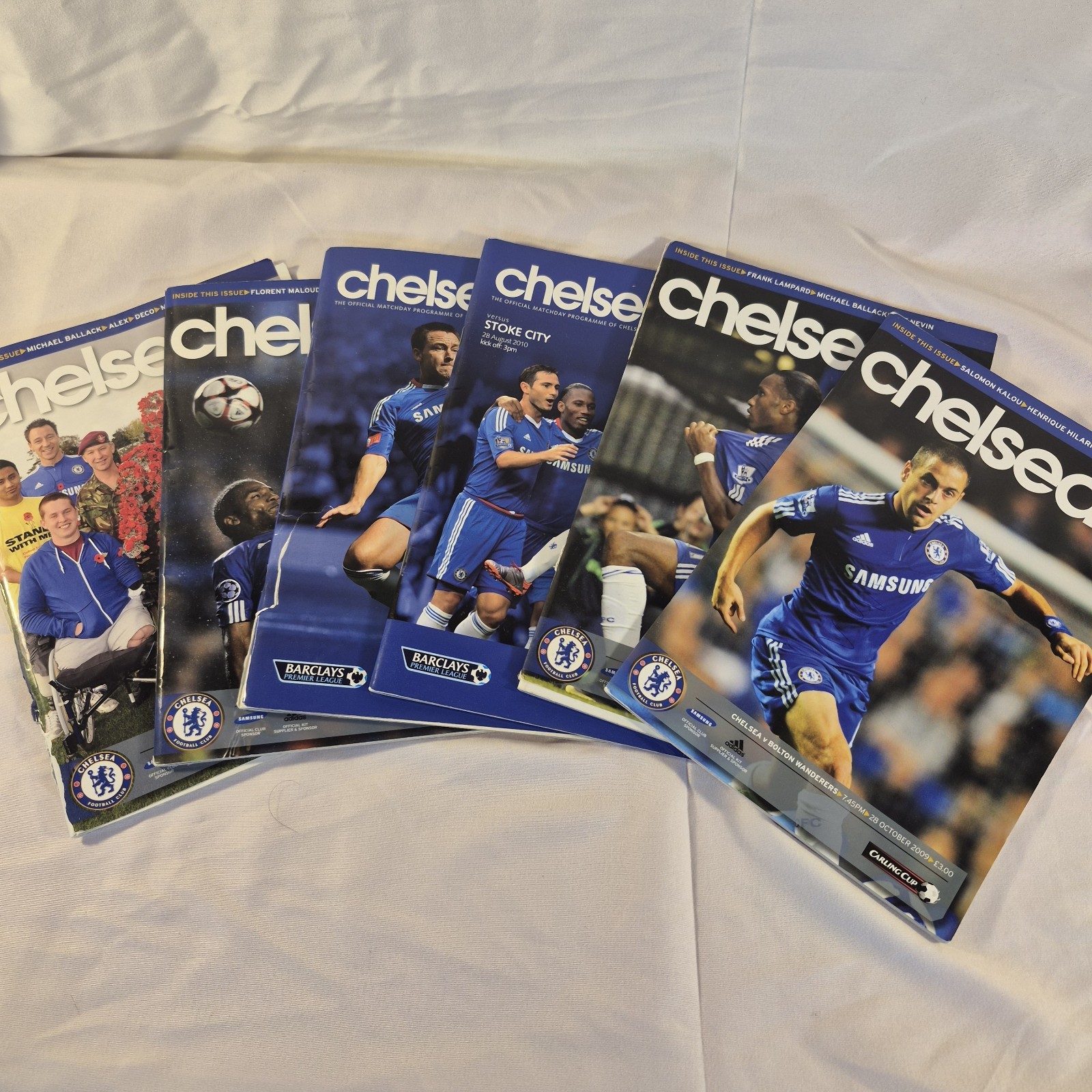 Chelsea Football Club Memorabilia Programs  09/10 X6 for sale on Ebay