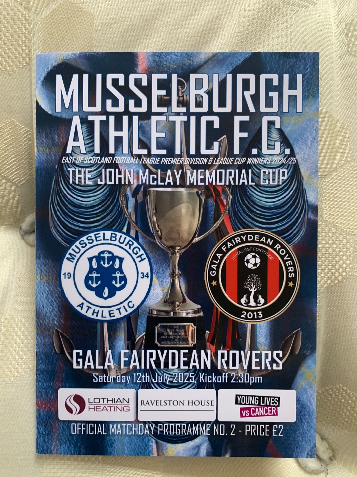 Musselburgh Athletic v Gala Fairydean Rovers (The John McLay Memorial Cup) 2025 for sale on Ebay