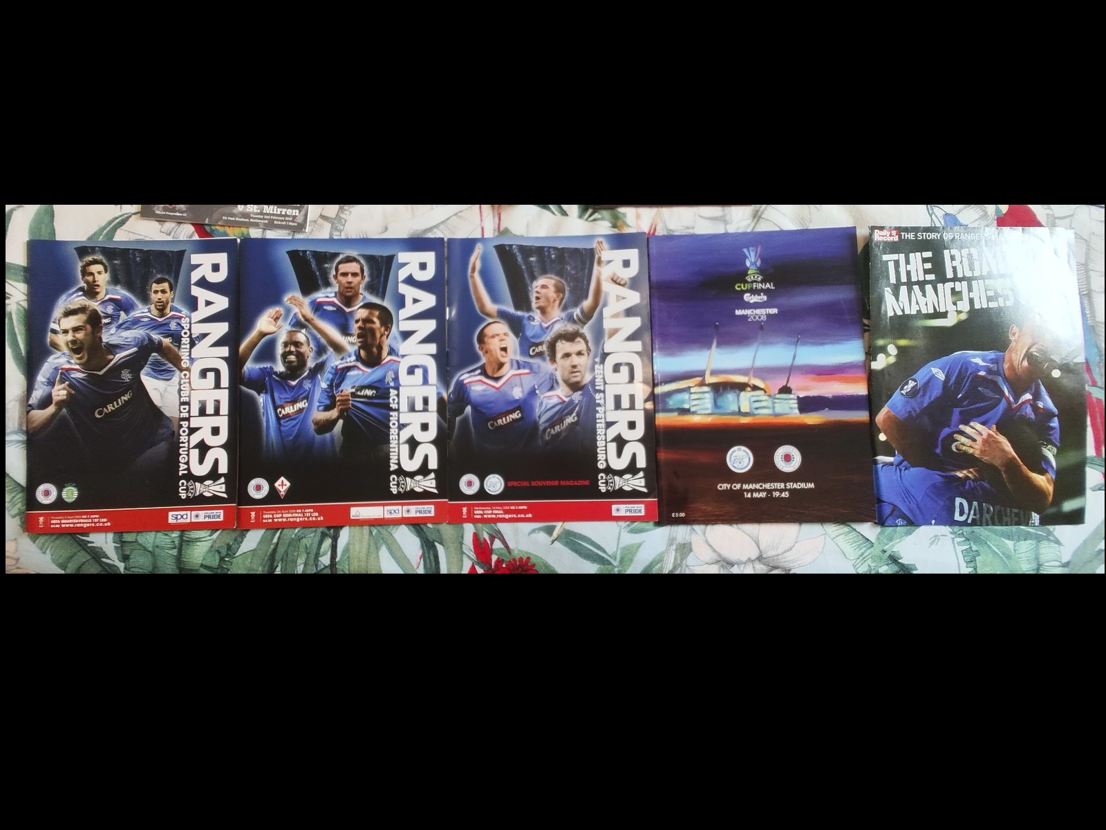 Rangers FC UEFA Cup Final 2008 Manchester programmes Fiorentina, Zenit Зенит for sale on Ebay