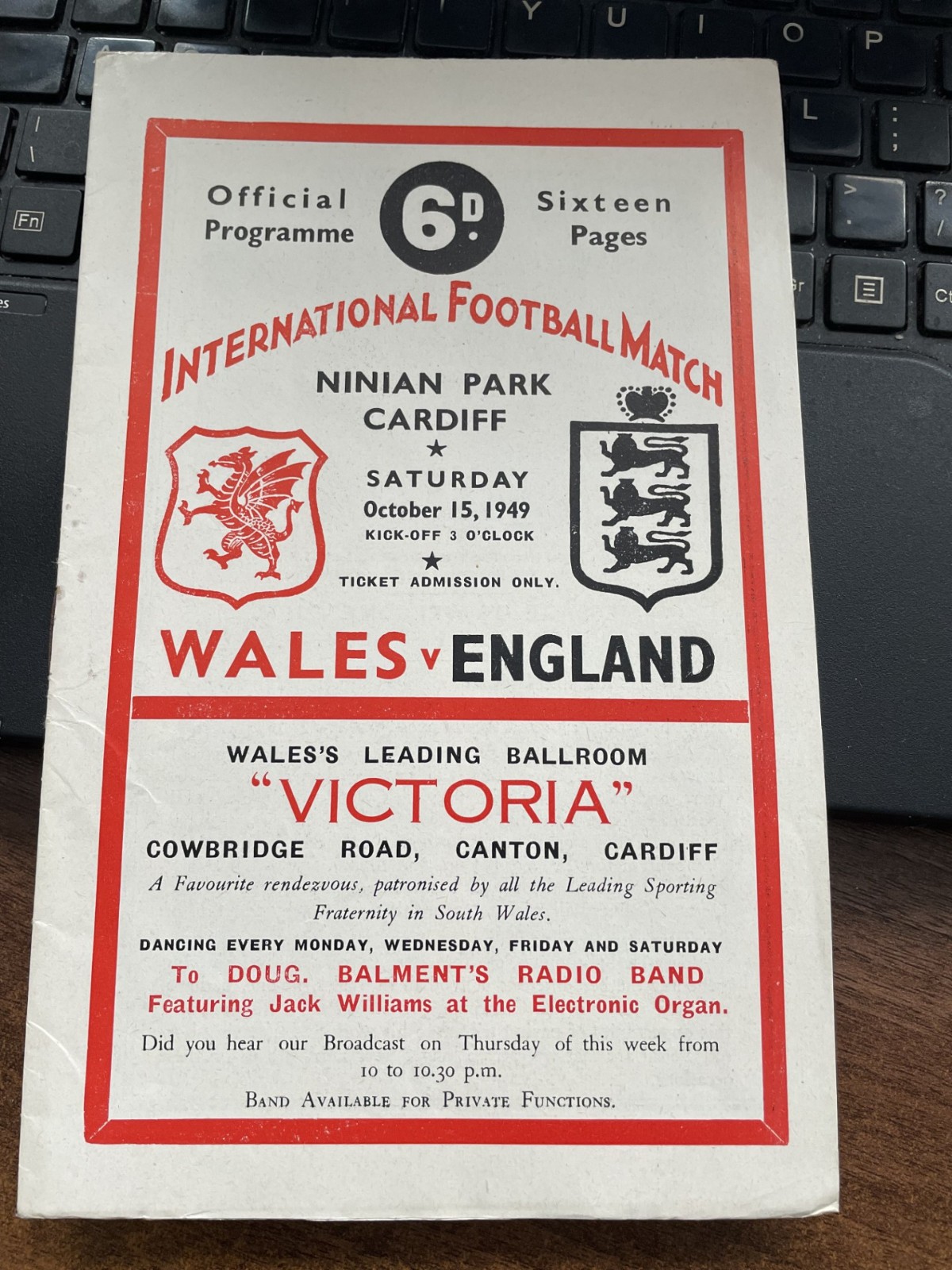 1949 WALES V ENGLAND for sale on Ebay
