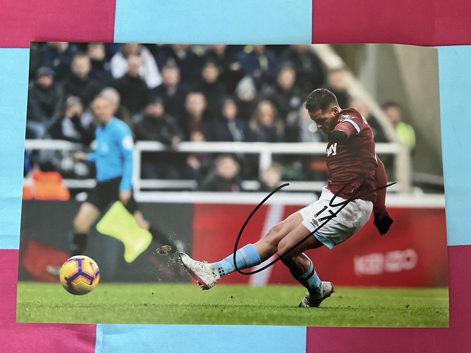 JAVIER HERNANDEZ. WEST HAM UTD. SIGNED. 8X12 INCH PHOTO. for sale on Ebay