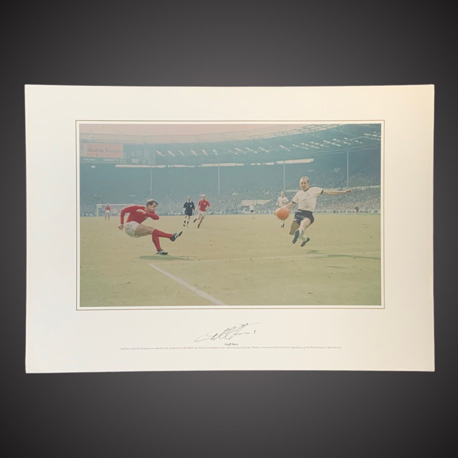 Sir Geoff Hurst Hand Signed Photo 1966 World Cup Final BID for sale on Ebay